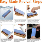 Amazon Basics Dual Sided Whetstone Knife Sharpening Stone 400/1000 Grit - Image 4