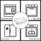 2QT Glass Casserole Dish with Lid, Tempered Glass Baking Dish - Image 9