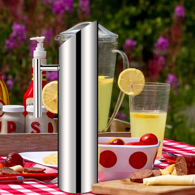Funnymoom Stainless Steel Water Pitcher 70oz Modern Metal Pitcher - Image 6