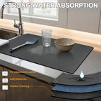 Dish Drying Mats for Kitchen Counter, Waterproof Coffee Mat for Countertop - Image 4