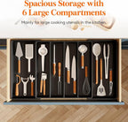 Lifewit Utensil Organizer for Kitchen Drawers, Expandable Cooking Utensil Tray - Image 4