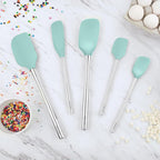 Tovolo Stainless Steel Handled Silicone Spatula Set of 5, Dishwasher Safe - Image 2