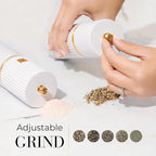 Wooden Salt and Pepper Grinder Set – Refillable Manual Salt and Pepper Mills - Image 2