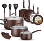 NutriChef 14-Piece Nonstick Brown Cookware Set by NutriChef%E2%84%A2Kitchen