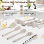 TeamFar Kitchen Cooking Utensils, 446°F Heat Resistant Kitchen Gadgets Tools - Image 7