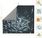 Japanese Fish Dish Drying Mat 16x18 Inch, Microfiber Absorbent Fast Dry Mat - Image 2