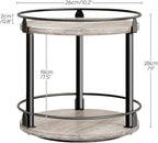 YATINEY Lazy Susan Organizer, Rotating Spice Rack, 2 Tier Spice Turntable - Image 7