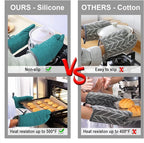 KEGOUU Oven Mitts and Pot Holders 6pcs Set, Kitchen Oven Glove High Heat - Image 5
