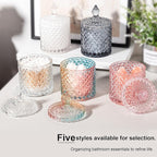 2 Pack Qtip Holder Thick Glass Apothecary Jars - Image 5