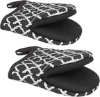 1 Pair Short Oven Mitts by Qulable
