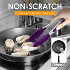 HOTEC Premium Stainless Steel Locking Kitchen Tongs - Image 3