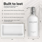 White Glass Hand and Dish Soap Dispenser Set by Brighter Barns - Image 3