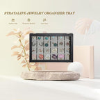Stratalife Earring Organizer Velvet Jewelry Organizer Box 24 Grid Earring Tray - Image 6