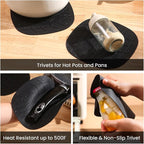 4 Pieces Oven and Pot Holders Mitts of Macaron Color Thickened Non-Slip - Image 3