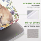 Easter Bunny Dish Drying Mat 16 x 18 Inch Rabbit Dish Drainer Rack Mat Colorful - Image 4