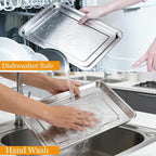 Baking Pan Stainless Steel Set of 2, 12.4"x11" Air Fryer Pan Replacement Tray - Image 9