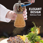 Salt and Pepper Grinder Set Manual Pepper Mill Set Classical Hand Shake Wooden - Image 6