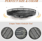 Marble Lazy Susan Turntable for Table Top – 10” Round Ancient Wood Grain Marble - Image 3