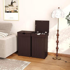 Function Home Trash Can Cabinet, 13 Gallon Kitchen Garbage Can, Wood Recycling - Image 4