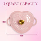 Paris Hilton Enameled Cast Iron Dutch Oven Heart-Shaped Pot - Image 7