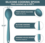 E-far Silicone Cooking Spoon Set of 2, Heat Resistant Kitchen Spoons Utensils - Image 2