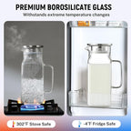 Netany 2 Pack 1.2 Liters/40 oz Small Square Glass Pitcher - Image 4
