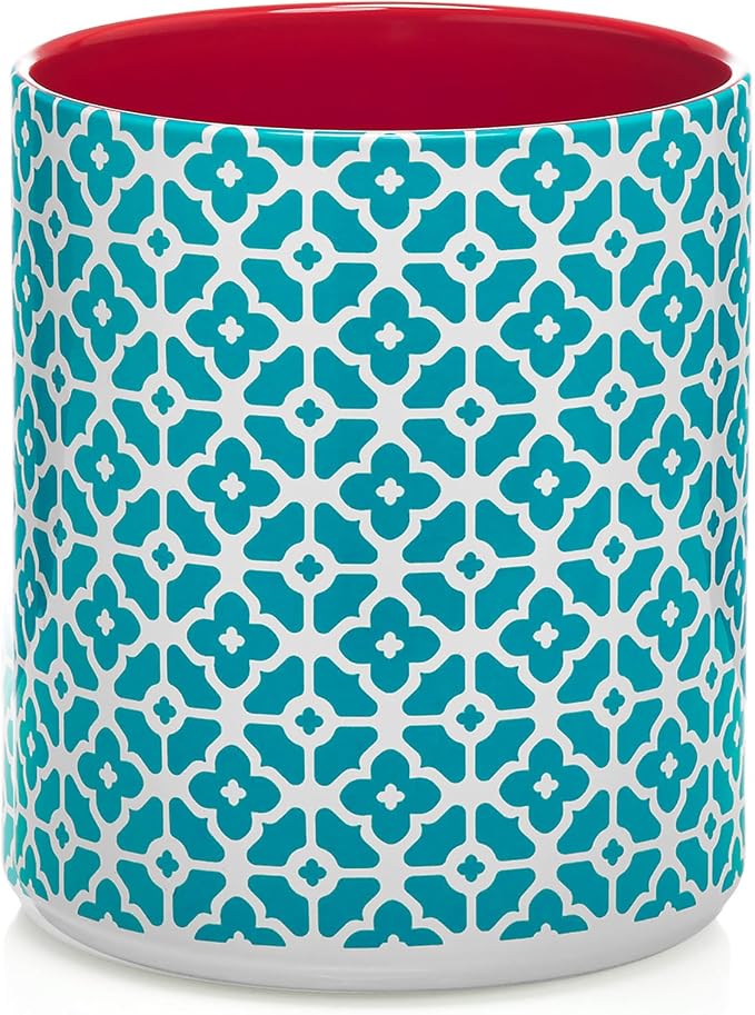 DOWAN Colorful Large Utensil Holder, 7.2" x 6.2" Ceramic Kitchen Utensil Holder by DOWAN