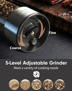 TOMEEM Upgraded Larger Capacity Electric Salt and Pepper Grinder Set - Image 4