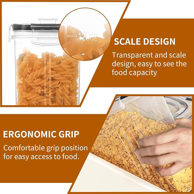 Cereal Containers Storage Set, Cereal Dispensers - Image 5