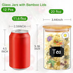 BGraceyy Glass Jars with Bamboo Lids 20 oz - Image 2