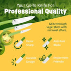 Ceramic Knife Set with Ergonomic Handle, Non-Reactive and Professional Chopping - Image 4