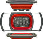 Qimh Colander Collapsible, Over The Sink Veggies/Fruit 6-Quart Strainers and by Qimh