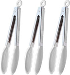 HINMAY Silicone Kitchen Tongs 9-Inch Stainless Steel Basics Tongs by HINMAY