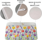 Tulip Floral Dish Drying Mat for Kitchen Counter Watercolor Spring Flower Dish - Image 3