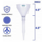 Automotive Flex Funnel with Hose | Wide Mouth Flexible Oil Funnel - Image 2