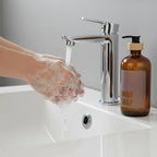 SAVVY & SORTED Amber Glass Hand Soap Dispenser - Image 7
