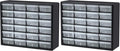 Akro-Mils 24-Drawer Plastic Storage Cabinet | 20" W x 6" D x 16" H | Black | by Akro-Mils