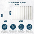 Stone Drying Mat for Kitchen Counter 24"×16"with Water Absorbent Diatomite - Image 2