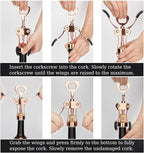 KORCCI Wine Opener, Heavy-Duty Zinc Alloy Wing Corkscrew, Premium Beer Bottle - Image 7