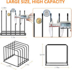 KORRTFID Kitchen Cabinet Organizer, Steel Cookware Holder, Divided Holder - Image 2