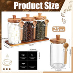 Suclain 3 Pcs Glass Coffee Container - Image 2