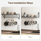 YATINEY Pot Rack, 30 Inch Wall Mounted Pot Rack, Kitchen Pot and Pan Organizer - Image 5