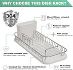 SunnyPoint 304 Stainless Steel NeverRust Compact Dish Drying Rack - Image 5
