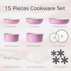 SODAY 15Pcs Pots and Pans Set Non Stick, Cookware Sets - Image 2