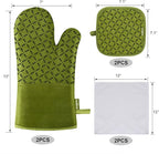 KEGOUU Oven Mitts and Pot Holders 6pcs Set, Kitchen Oven Glove High Heat - Image 2