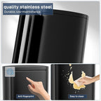 Arlopu 8 Gallon Step Trash Can, Stainless Steel Garbage Bin, Soft-Close Rubbish - Image 3