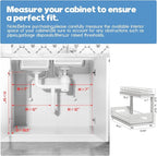Under Sink Organizer Upgrade To Professional Rails, 2-Tier Dual Pull Out - Image 2