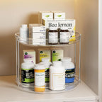 LAMU 2 Pack 2 Tier Lazy Susan Turntable Organizer 9.25'' Rotating Spice Rack - Image 7