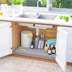 SIKADEER 31" x 22" Under Sink Mat Waterproof, Silicone Mat Kitchen Drawer Shelf - Image 2