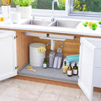SIKADEER 40" x 22" Under Sink Mat Waterproof, Silicone Mat Kitchen Drawer Shelf - Image 2